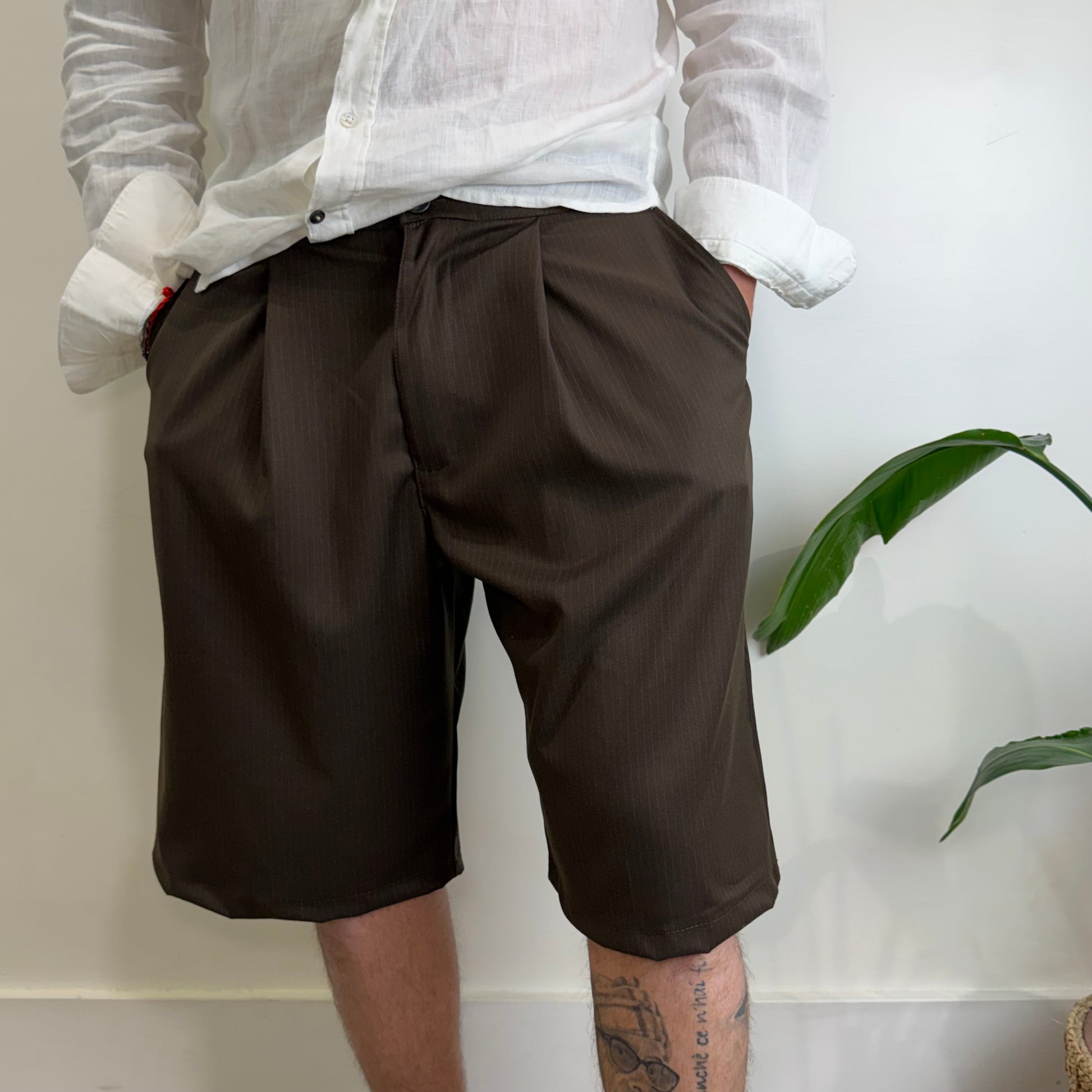 Short 3/4 Gessato Posh