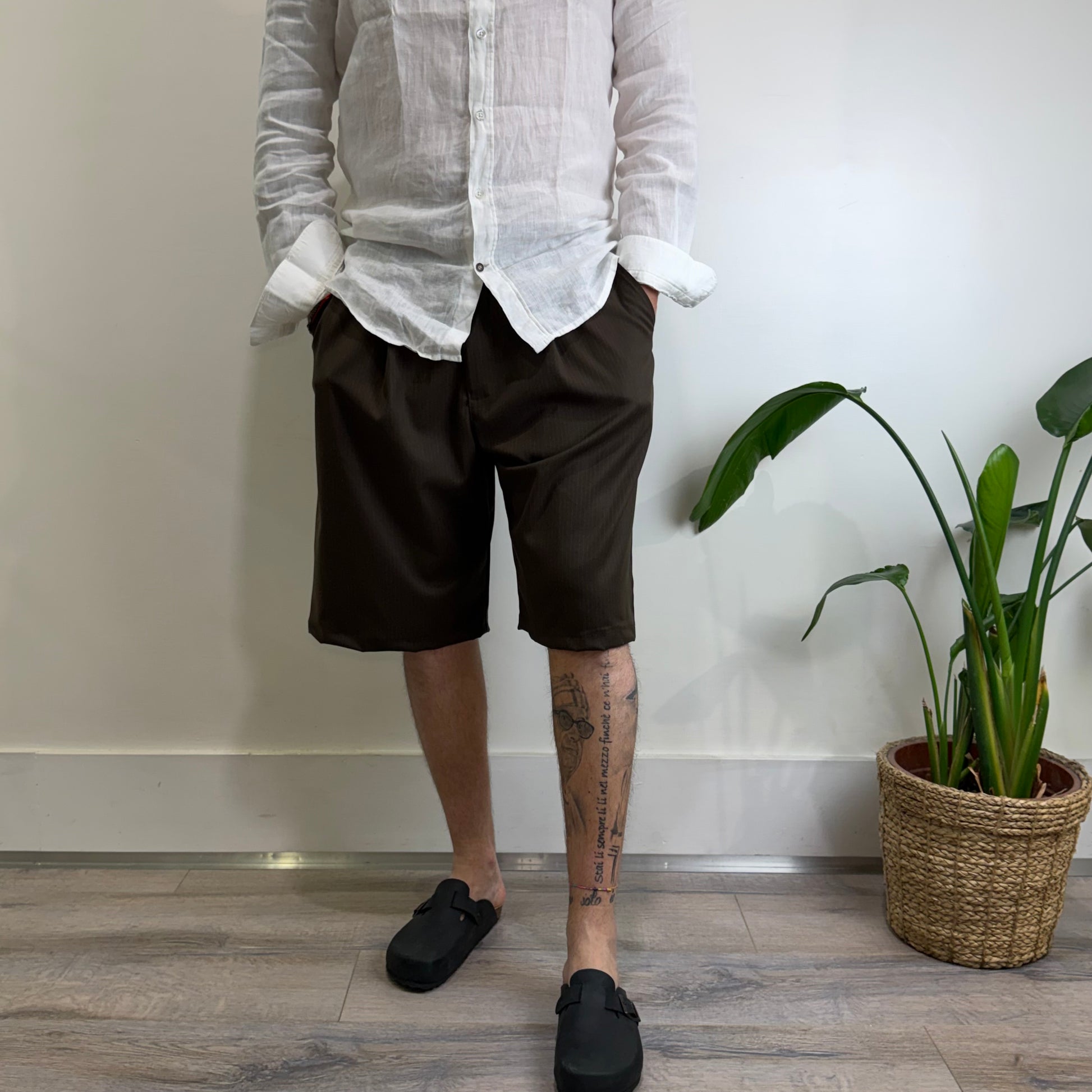 Short 3/4 Gessato Posh