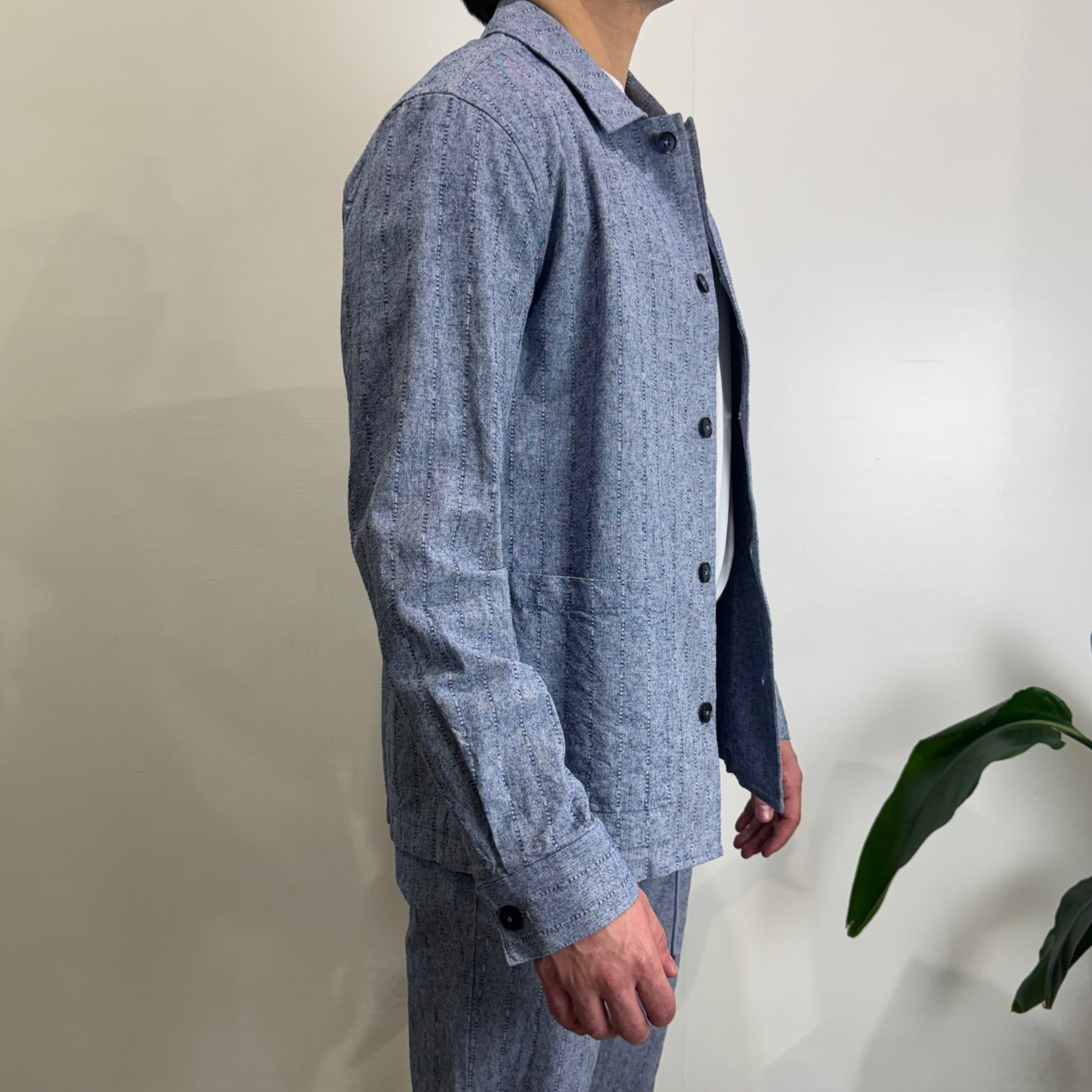 Overshirt righe Hamaki-ho
