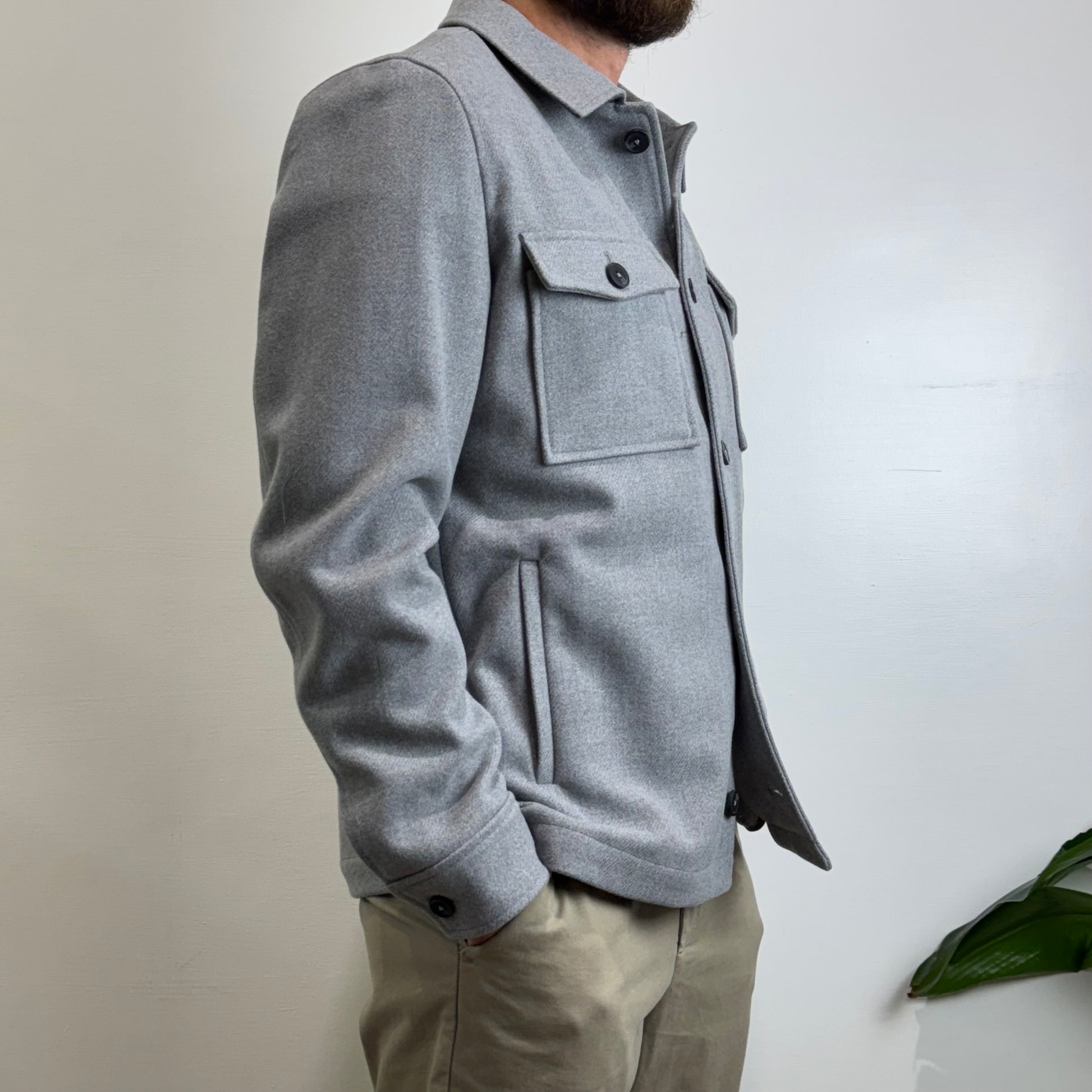 Overshirt in panno hamaki-ho