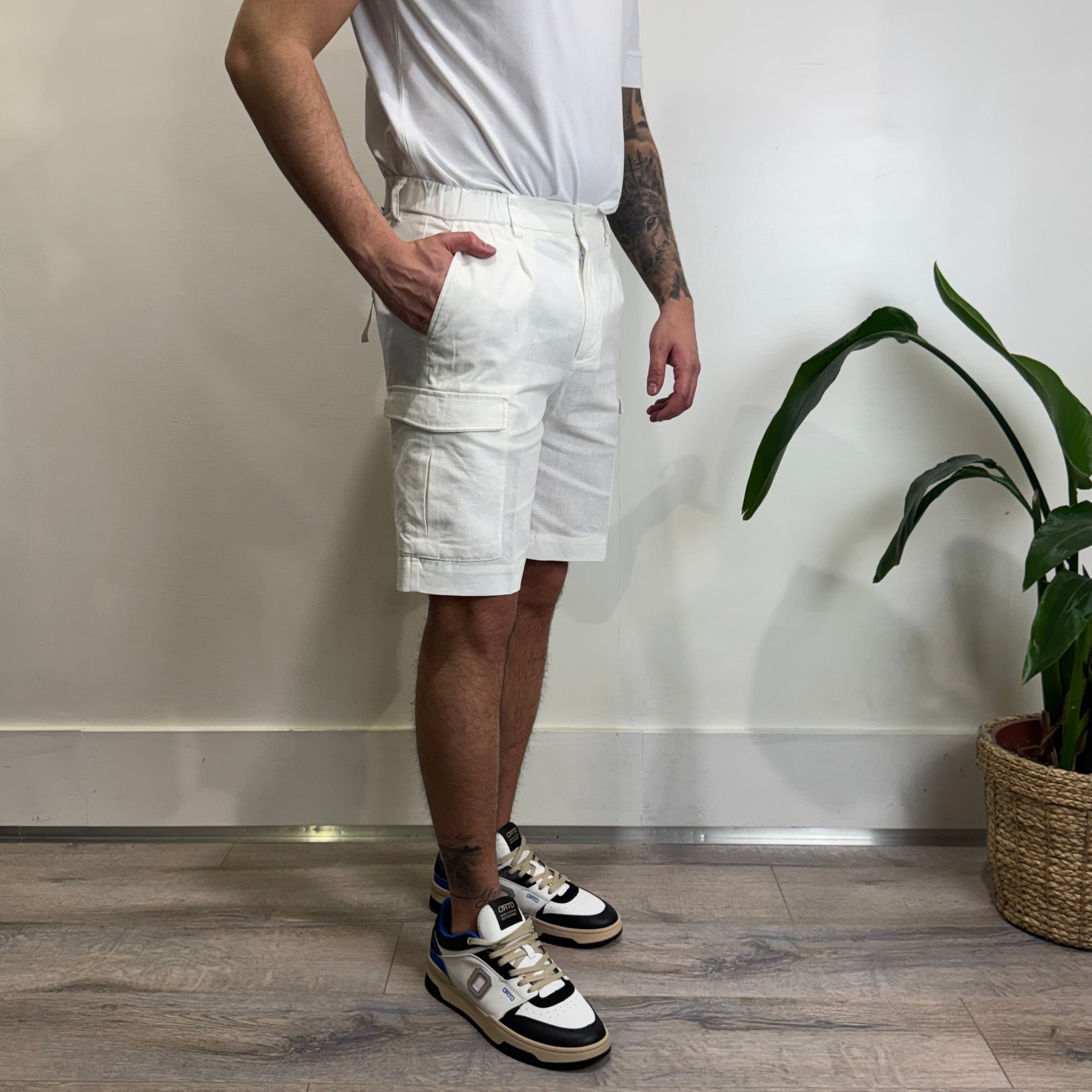 Shorts cargo lino Hamaki-ho