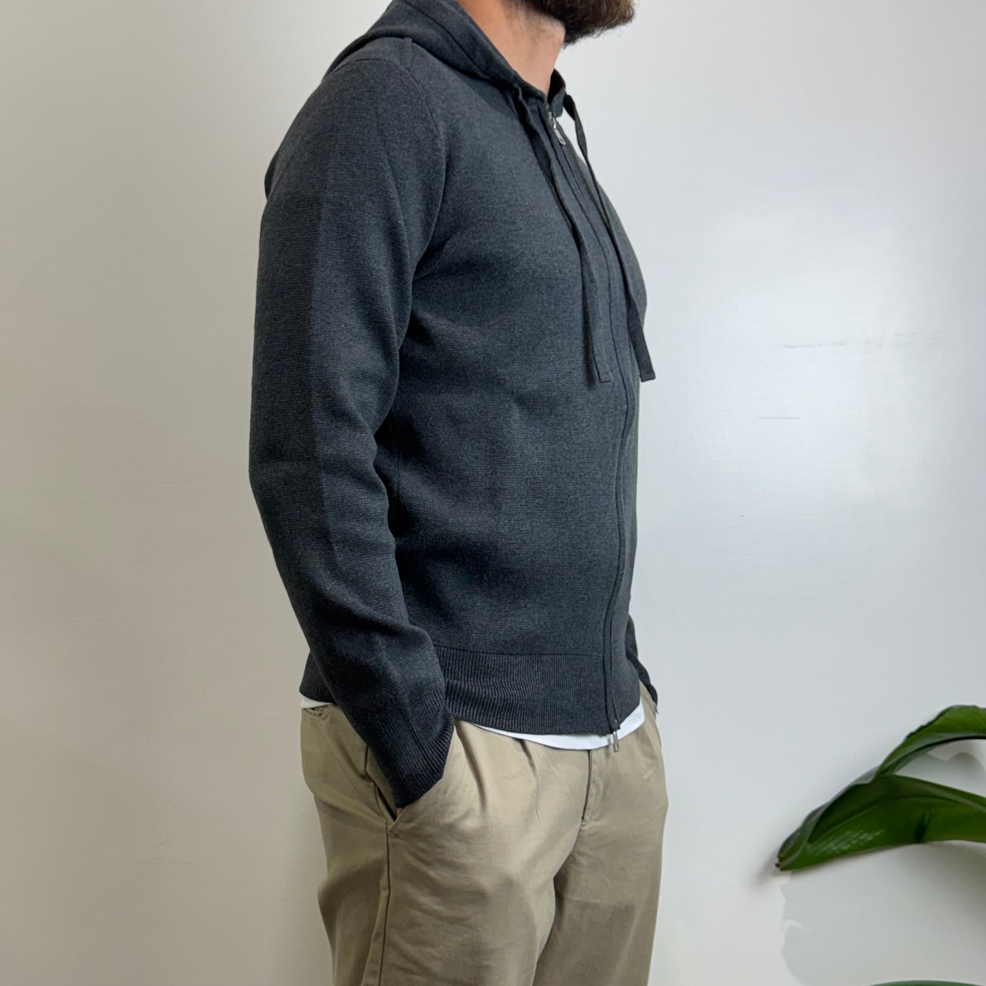 Cardigan zip cappuccio hamaki-ho