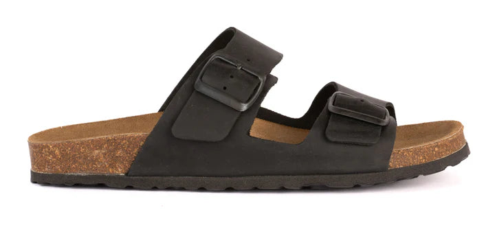 Doppia fibbia in pelle