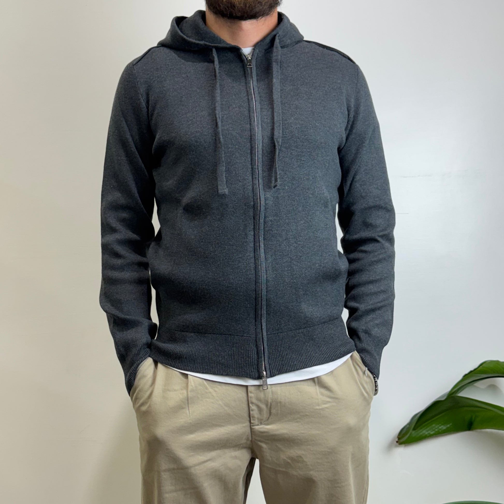 Cardigan zip cappuccio hamaki-ho